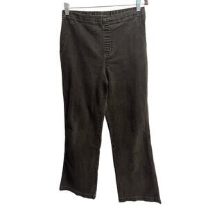 Soft Surroundings Size Petite Medium Black Pull On Wide Leg Jeans